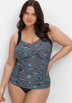 Gestreiftes Tankini-Top mit Shaping-Einsatz<sheego Outlet