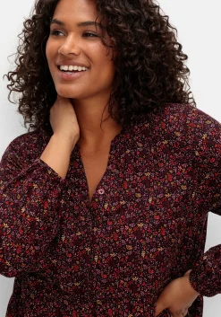 Gestuftes Maxikleid mit Alloverprint<sheego Fashion
