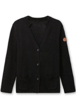 Grobstrickjacke mit Stehkragen und Taschen<sheego Outlet