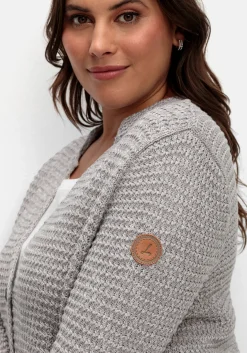 Grobstrickjacke mit Stehkragen und Taschen<sheego Best