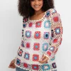 Handgearbeiteter Häkelpullover im Crochet-Muster<sheego by Joe Browns New