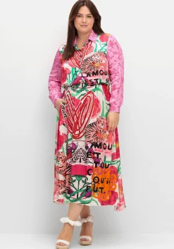 Hemdbluse im Mustermix, aus Viskose-Satin<sheego loves miss goodlife Best