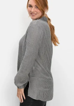 Hemdbluse im Pepitamuster, aus Viskose<sheego Outlet