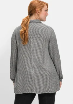 Hemdbluse im Pepitamuster, aus Viskose<sheego Outlet