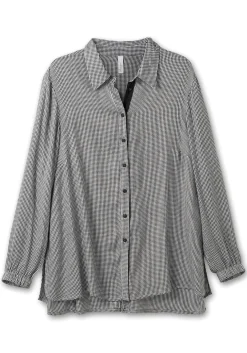 Hemdbluse im Pepitamuster, aus Viskose<sheego Outlet