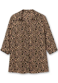 Hemdbluse mit Animalprint, in leichter A-Linie<sheego Discount