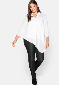 Hemdbluse mit asymmetrischem Saum in Zipfelform<sheego Hot