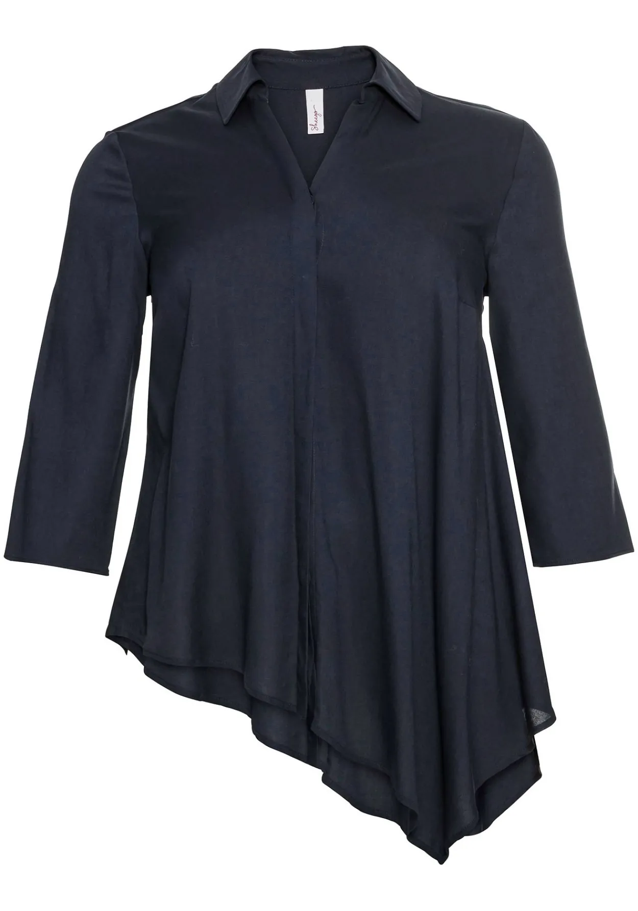 Hemdbluse mit asymmetrischem Saum in Zipfelform<sheego Hot
