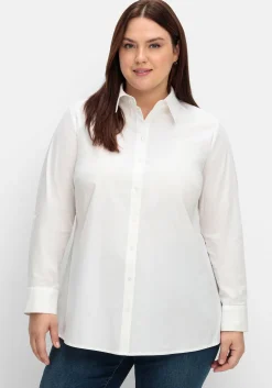 Hemdbluse mit Krempelärmeln, in leichter A-Linie<sheego Fashion