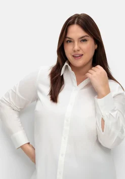 Hemdbluse mit Krempelärmeln, in leichter A-Linie<sheego Fashion