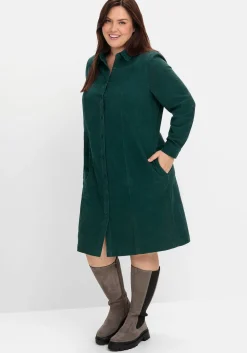 Hemdblusenkleid aus weichem Cord<sheego Outlet