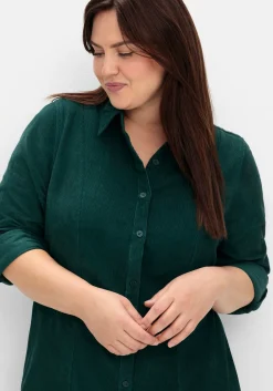 Hemdblusenkleid aus weichem Cord<sheego Outlet