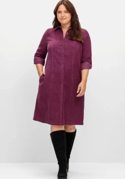 Hemdblusenkleid aus weichem Cord<sheego Sale