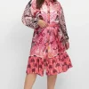 Hemdblusenkleid im Mustermix, mit Volant am Saum<sheego loves miss goodlife Outlet