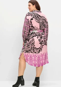 Hemdblusenkleid im Mustermix, mit Bindegürtel<sheego loves miss goodlife Sale