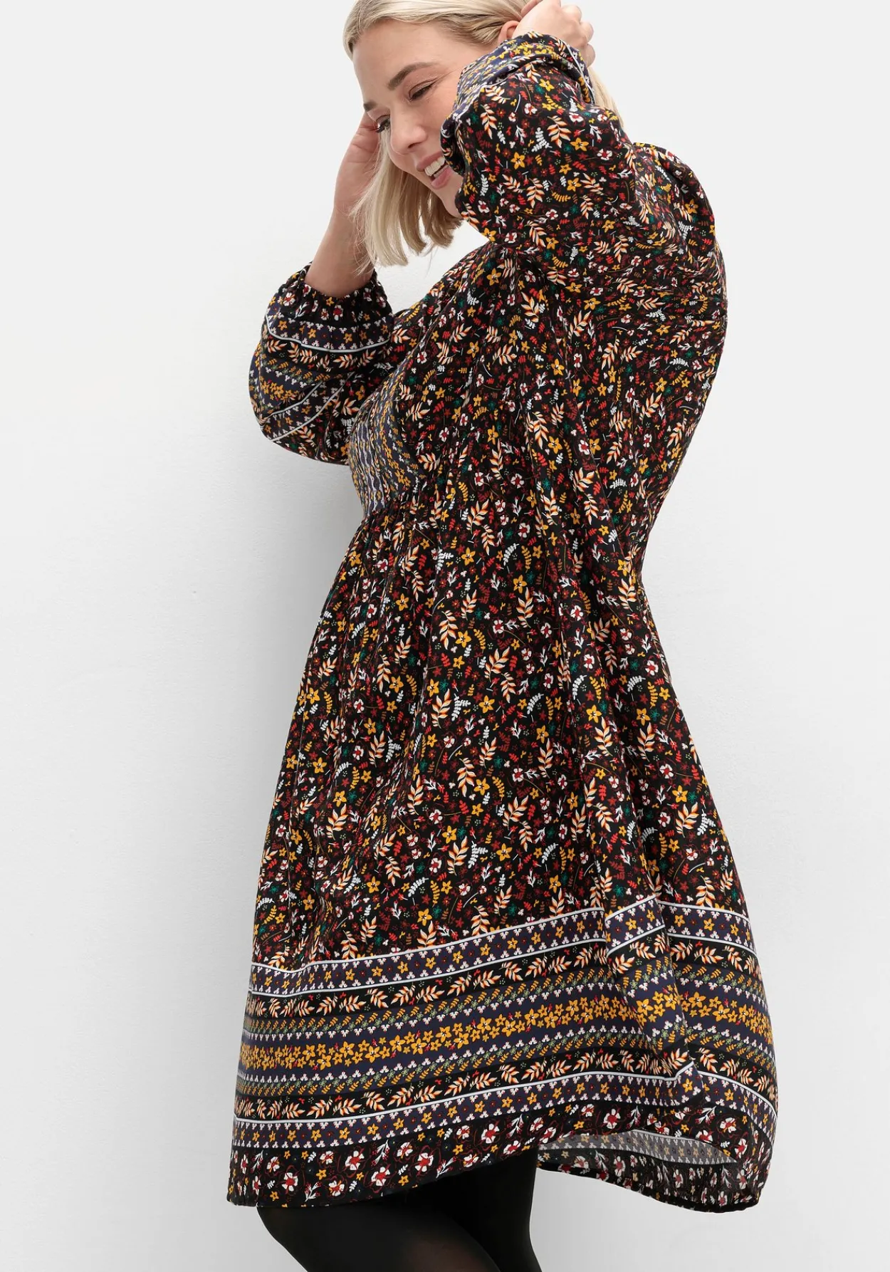 Hängerchen-Kleid im Mustermix, in A-Linie<sheego Clearance