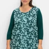 2-in-1-Blusenshirt mit bedrucktem Chiffon<sheego New