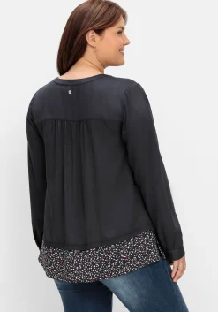 2-in-1-Tunika mit gemustertem Saum<sheego Fashion