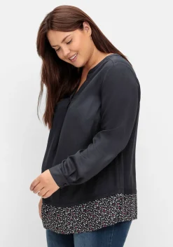 2-in-1-Tunika mit gemustertem Saum<sheego Fashion