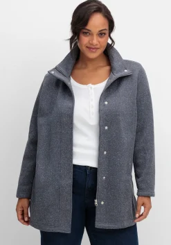 Jacke aus meliertem Strickfleece<sheego Best