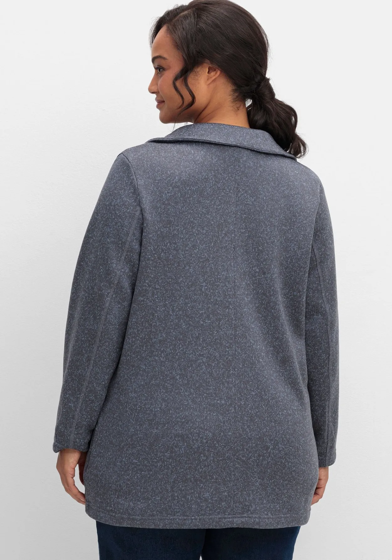 Jacke aus meliertem Strickfleece<sheego Best