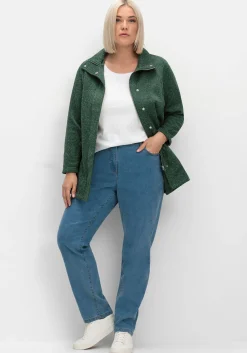 Jacke aus meliertem Strickfleece<sheego Clearance