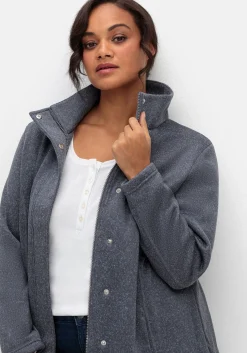 Jacke aus meliertem Strickfleece<sheego Best