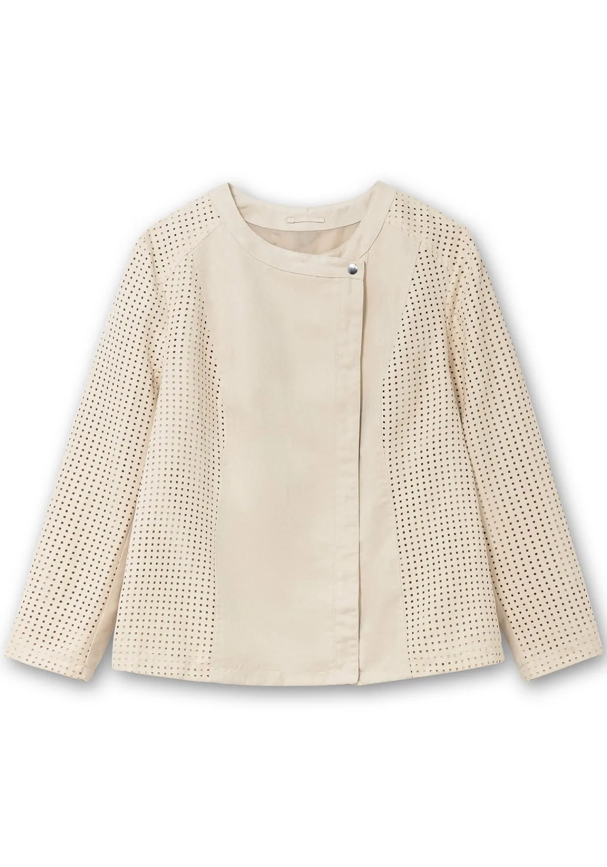 Jacke mit Lasercut-Muster, aus Veloursleder-Imitat<sheego Outlet