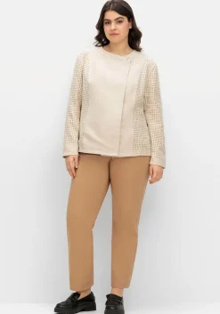 Jacke mit Lasercut-Muster, aus Veloursleder-Imitat<sheego Outlet