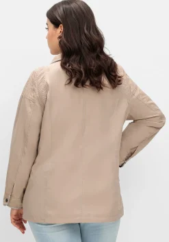 Jacke mit silberfarbenen Kontrastdetails<sheego Discount