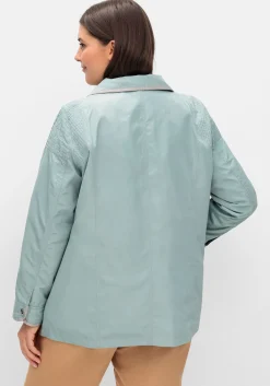 Jacke mit silberfarbenen Kontrastdetails<sheego Discount