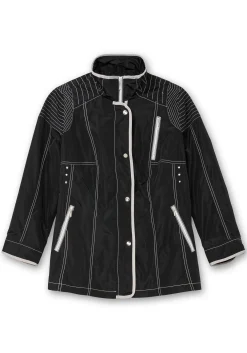 Jacke mit silberfarbenen Kontrastdetails<sheego Outlet
