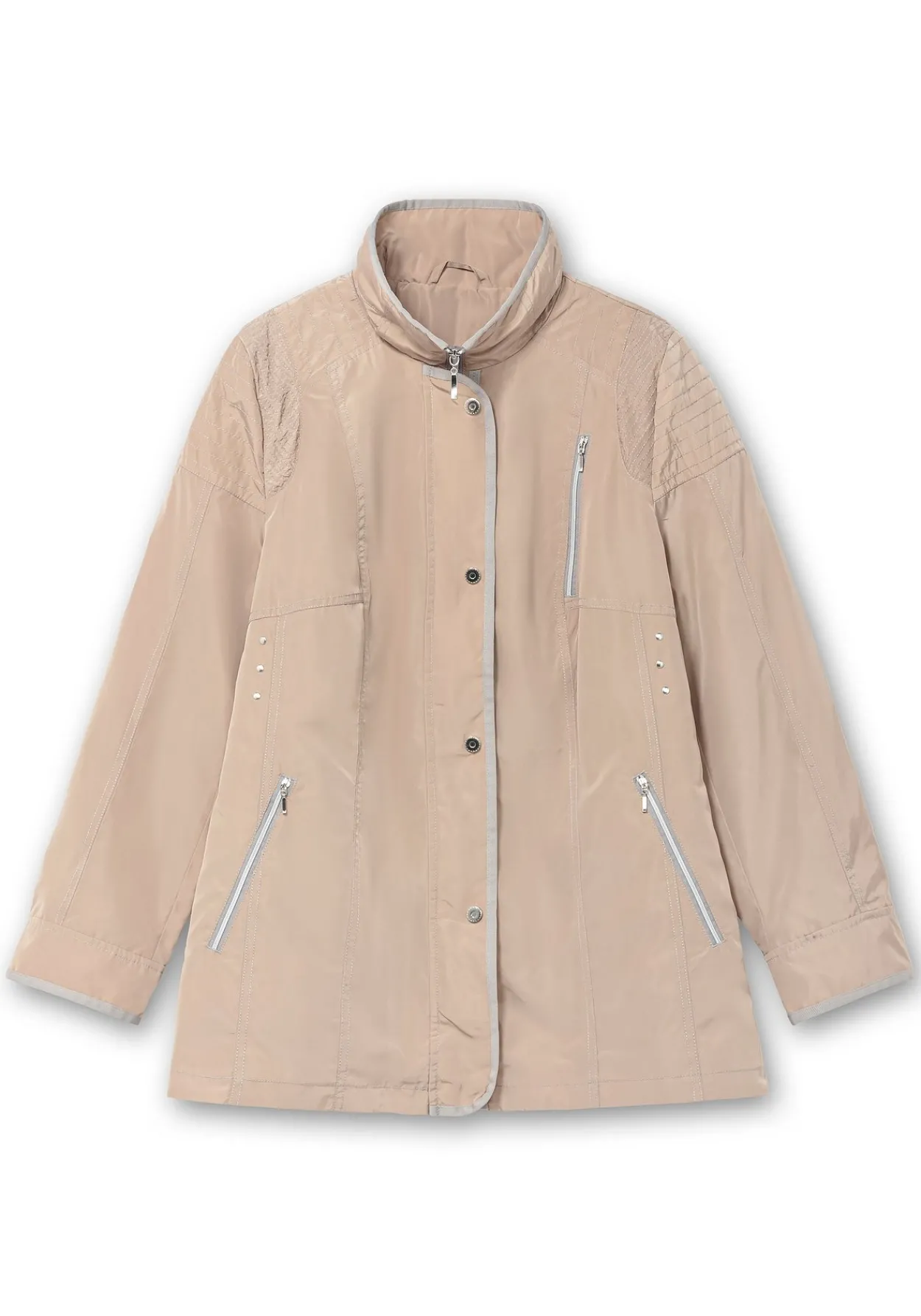 Jacke mit silberfarbenen Kontrastdetails<sheego Discount