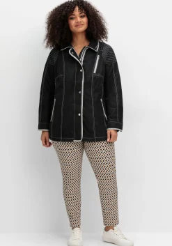 Jacke mit silberfarbenen Kontrastdetails<sheego Outlet