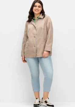 Jacke mit silberfarbenen Kontrastdetails<sheego Discount