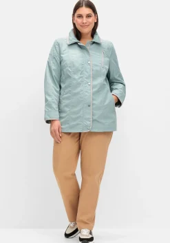 Jacke mit silberfarbenen Kontrastdetails<sheego Discount