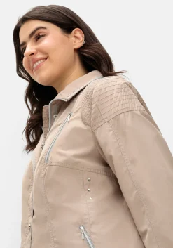 Jacke mit silberfarbenen Kontrastdetails<sheego Discount