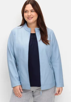 Jacke mit Stehkragen, aus Lederimitat<sheego Best