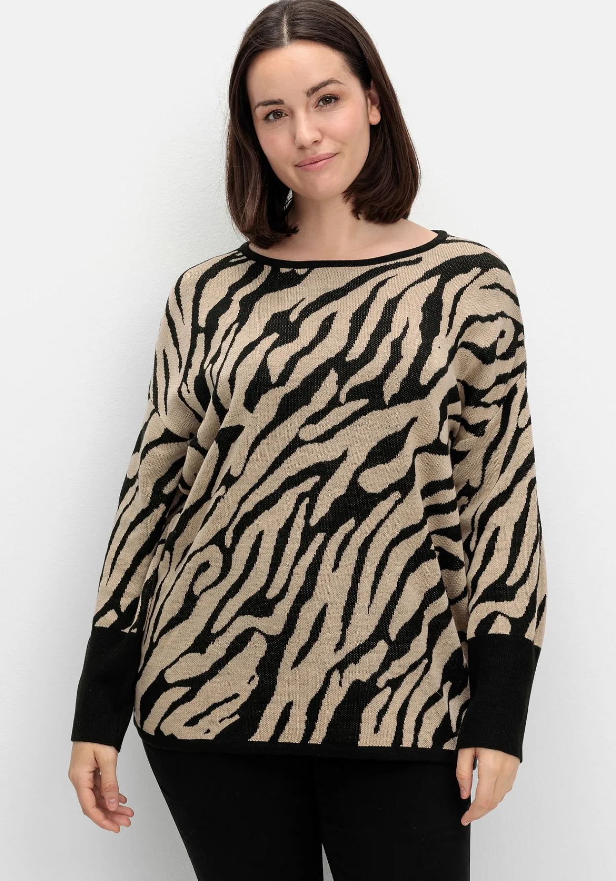 Jacquard-Pullover mit Animalmuster<sheego Best
