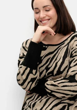 Jacquard-Pullover mit Animalmuster<sheego Best