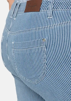 7/8-Jeans mit Allover-Streifen, in 5-Pocket-Form<sheego New
