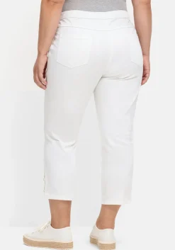 7/8-Jeans mit Schlupfbund und Knöpfen am Saum<sheego Online