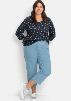 7/8-Jeans mit Zierknöpfen am Saum<sheego Sale
