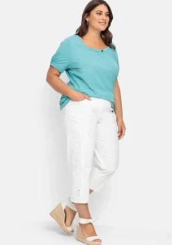 7/8-Jeans mit Zierknöpfen am Saum<sheego Discount