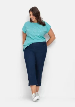 7/8-Jeans mit Zierknöpfen am Saum<sheego Fashion