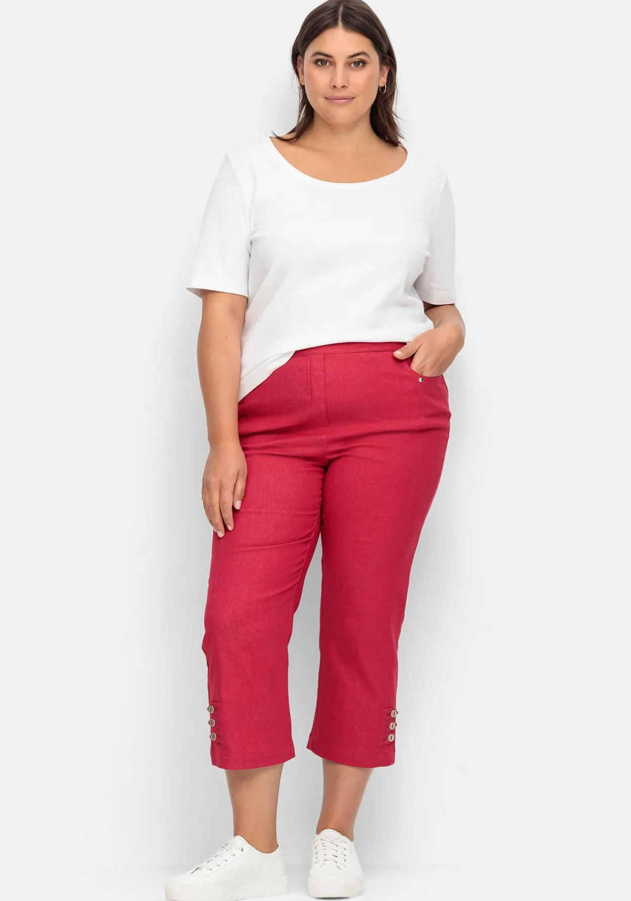 7/8-Jeans mit Zierknöpfen am Saum<sheego Clearance