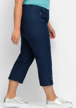 7/8-Jeans mit Zierknöpfen am Saum<sheego Fashion