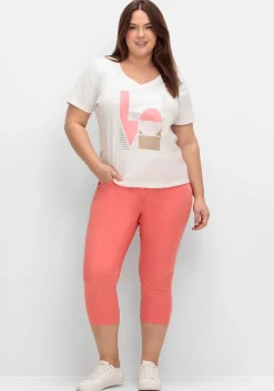 3/4-Jeans mit Zierschnürung hinten am Saum<sheego Outlet