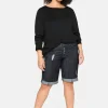 Jeansbermudas im Used-Look<sheego Clearance