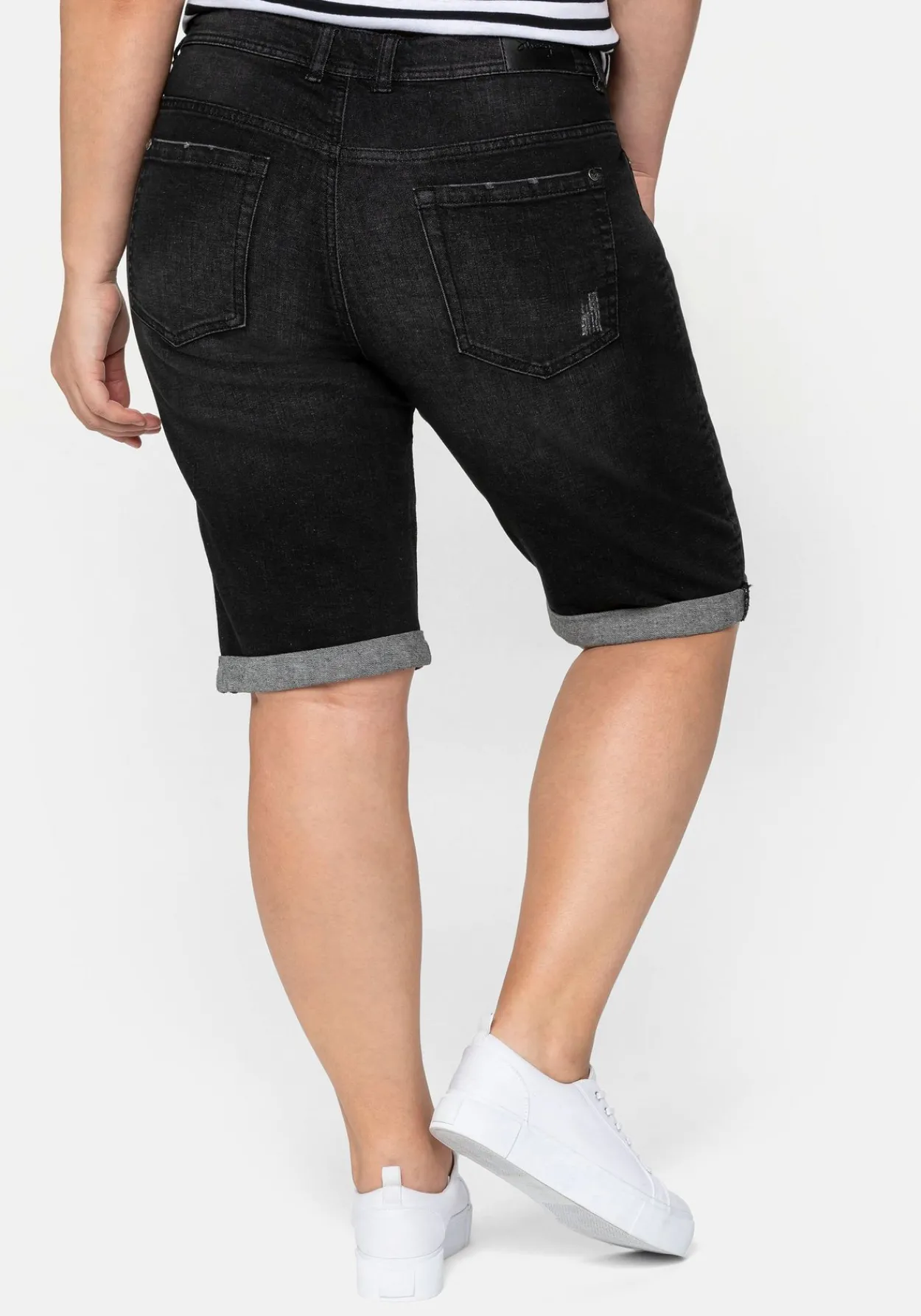 Jeansbermudas im Used-Look<sheego Hot
